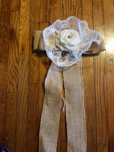 LOT Of 25 Burlap Wedding Bows Rustic
