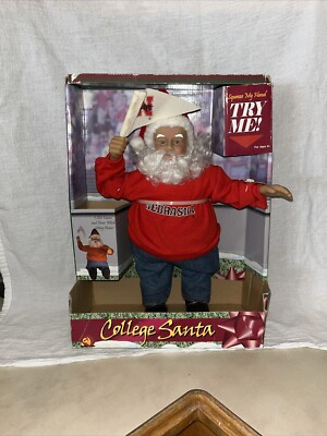 2000 University Of Nebraska Dancing / Singing Santa Gemmy Industries Works