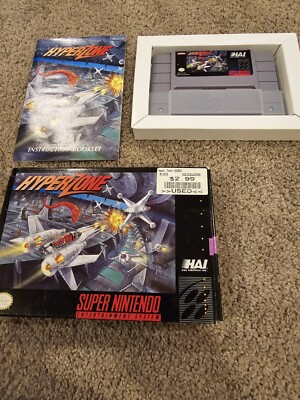 HyperZone (Super Nintendo Entertainment System, 1991) SNES Complete W/ Manual