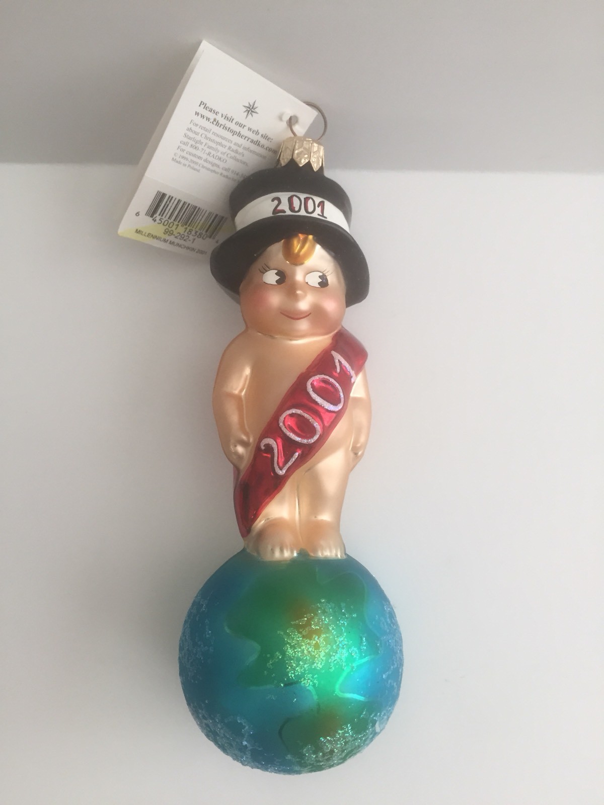 Christopher Radko Ornament 2001 MILLENNIUM MUNCHKIN, Mint in Box