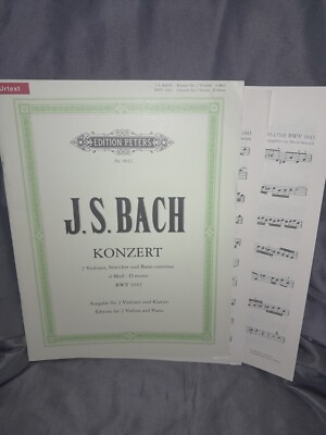Edition Peters JS Bach Aria Mit Verschiedenen Veranderungen Goldberg-Variationen