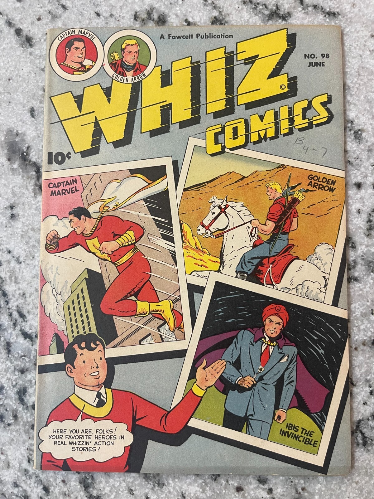 Whiz Comics # 98 VF Fawcett Comic Book Captain Marvel Shazam