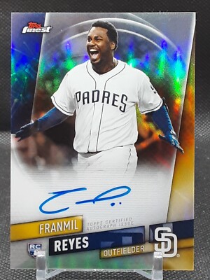 FRANMIL REYES 2019 FINEST AUTO ROOKIE PADRES GUARDIANS  