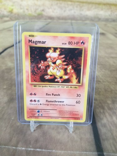 PSA 8 - Pokemon MAGMAR - 1st EDITION Shadowless Base Set