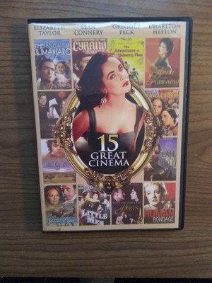   2012 Great Cinema 15 Movie Collection 2 DVD Elizabeth Taylor Sean Connery.