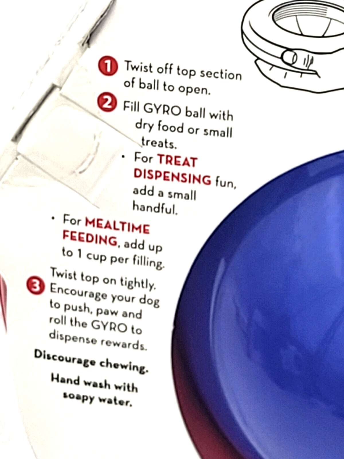 KONG Gyro Treat Dispenser Small/Medium Interactive Dog Puzzle Toy