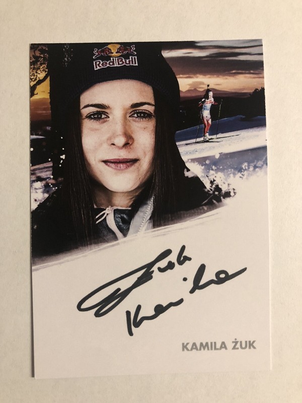 Original Sign. Autogrammkarte Biathlon Kamila Zuk