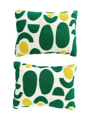 Tabitha Brown Target Avocado Stripe Abstract Throw Pillows 2 Pieces Art 14 x20''