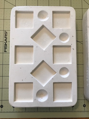 Duncan Ceramic Mold 1 1/4” Tiles Plain Art DM 454A Vintage 1975