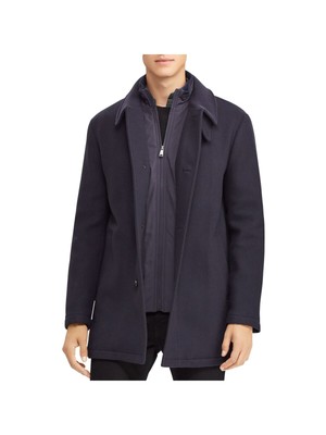 POLO RALPH LAUREN Mens Melton Navy Car Coat 44R