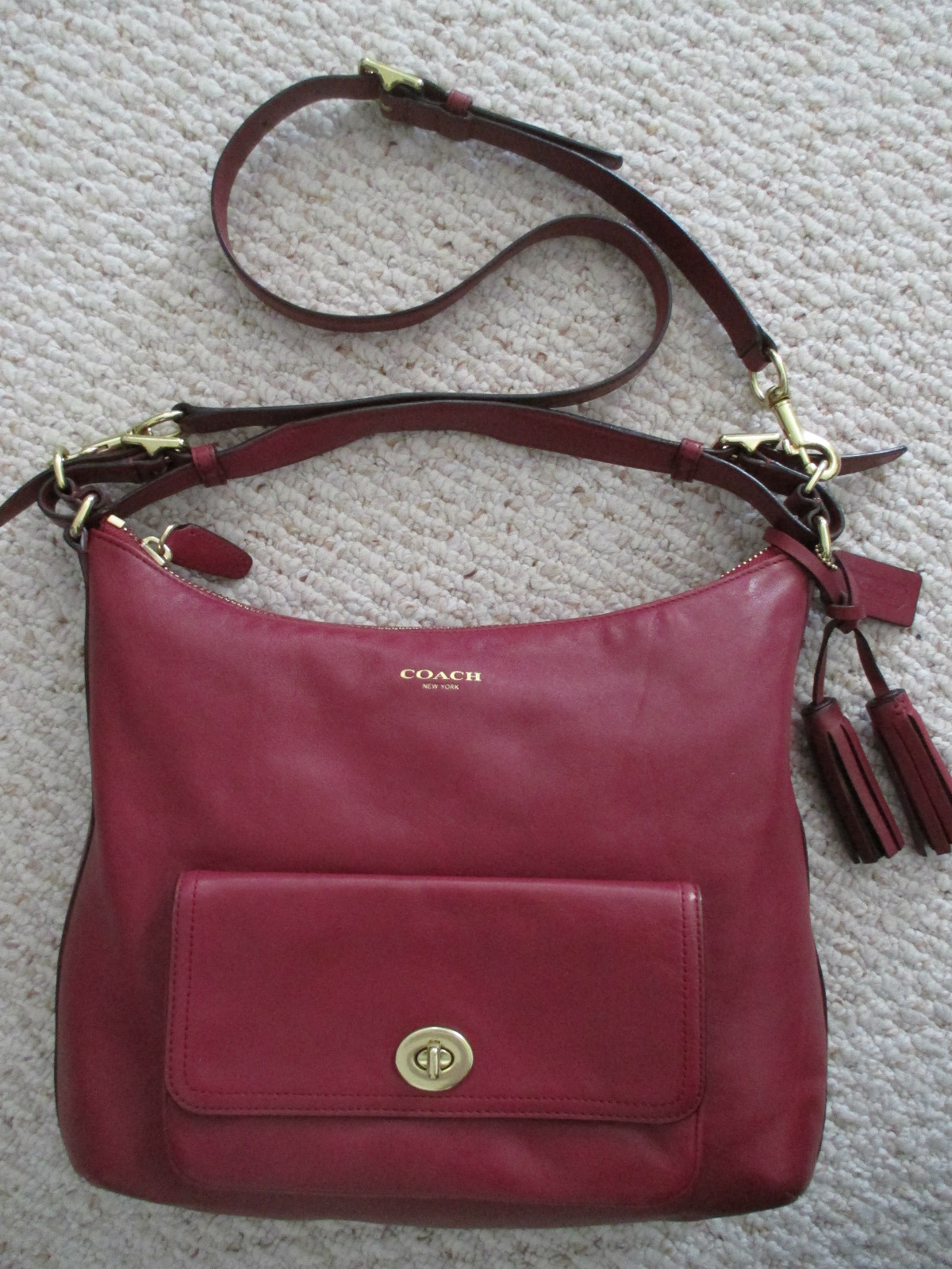 coach レザーバッグ Coach handbag 22381 Legacy Courtenay deep port leather Hobo