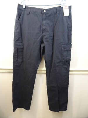 Wrangler Flex Cargo Pants Relaxed Fit Size 40x32 NEW Navy Blue Five Star Premium