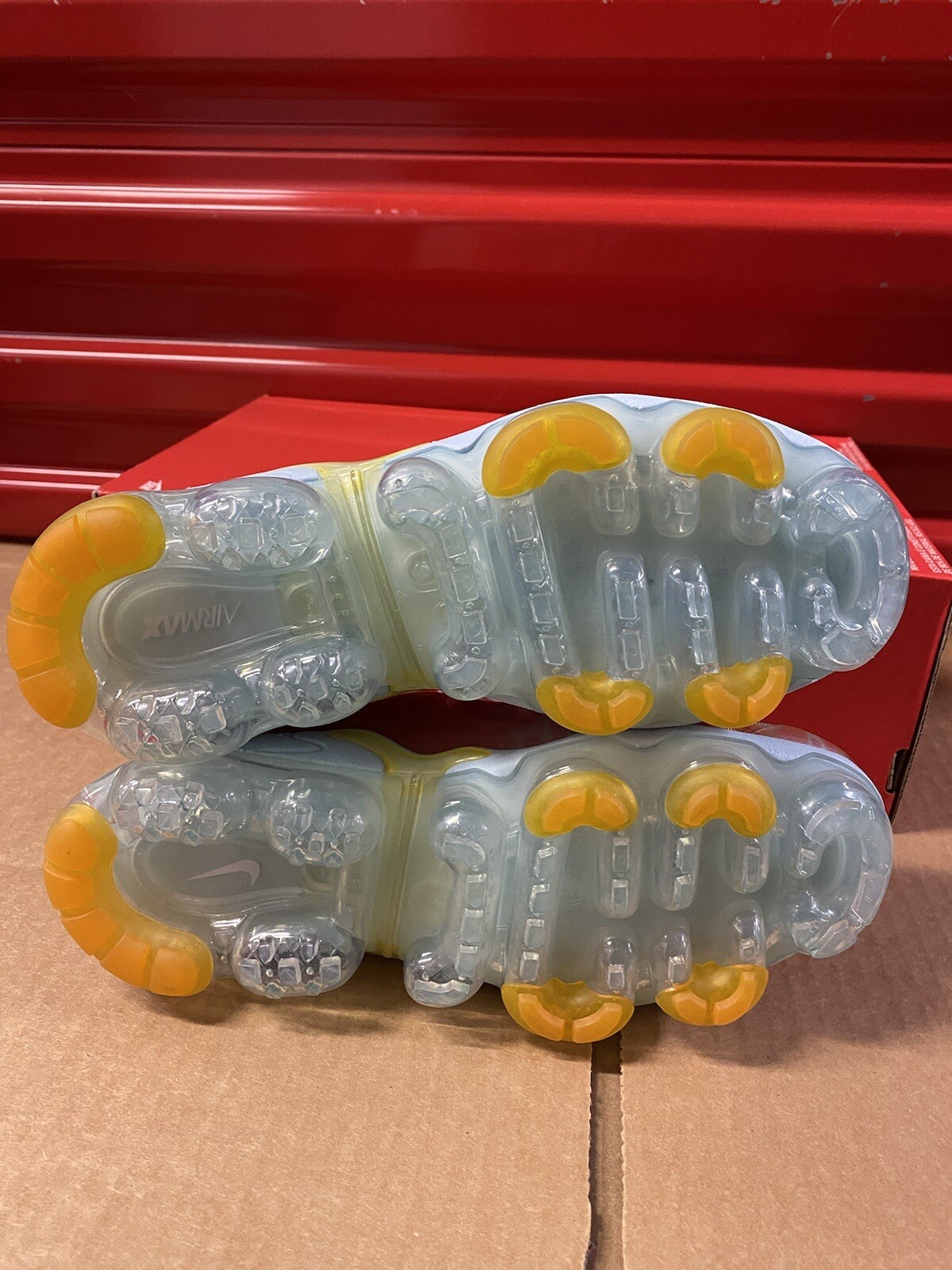 vapormax plus orange dip dye