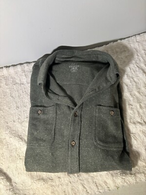 George Long Sleeve Over Shirt Large 42-44 Color Midnight Heather Cotton