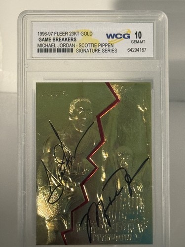 マイケルジョーダン　23kカード JORDAN / PIPPEN 1996-97 FLEER Game Breakers 23K GOLD CARD