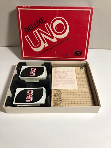 Vintage 1978 Uno Deluxe Edition Card Game Complete in Box Instructions Score Pad