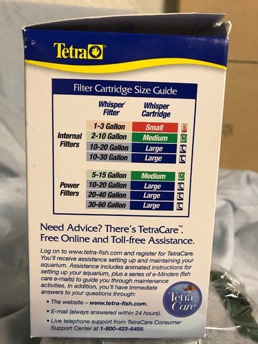 NEW 3-pack M Tetra Whisper Replacement Carbon Filter Cartridges Medium 5-15 gal