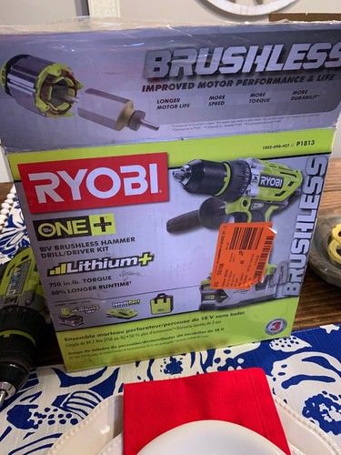 Ryobi One Plus 18V Li-Ion Brushless Hammer Drill - (Tool Only) (See Description)