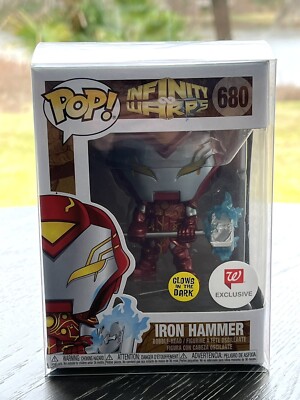 Funko Pop Infinity Warps Iron Hammer #680 Glow Walgreens Exclusive, Box Damage