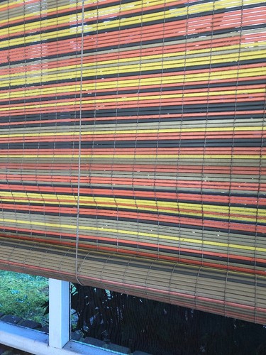 1970s Retro Vintage Window Shade Multi Color Plastic Woven Great Condition 10x6