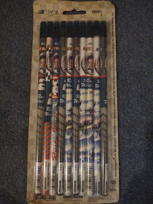 10  Rare Vintage USA Pencils Dixon NASCAR Rusty Wallace NOS 2001