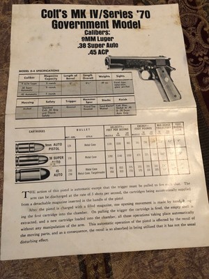 Manuals - Colt Government Model