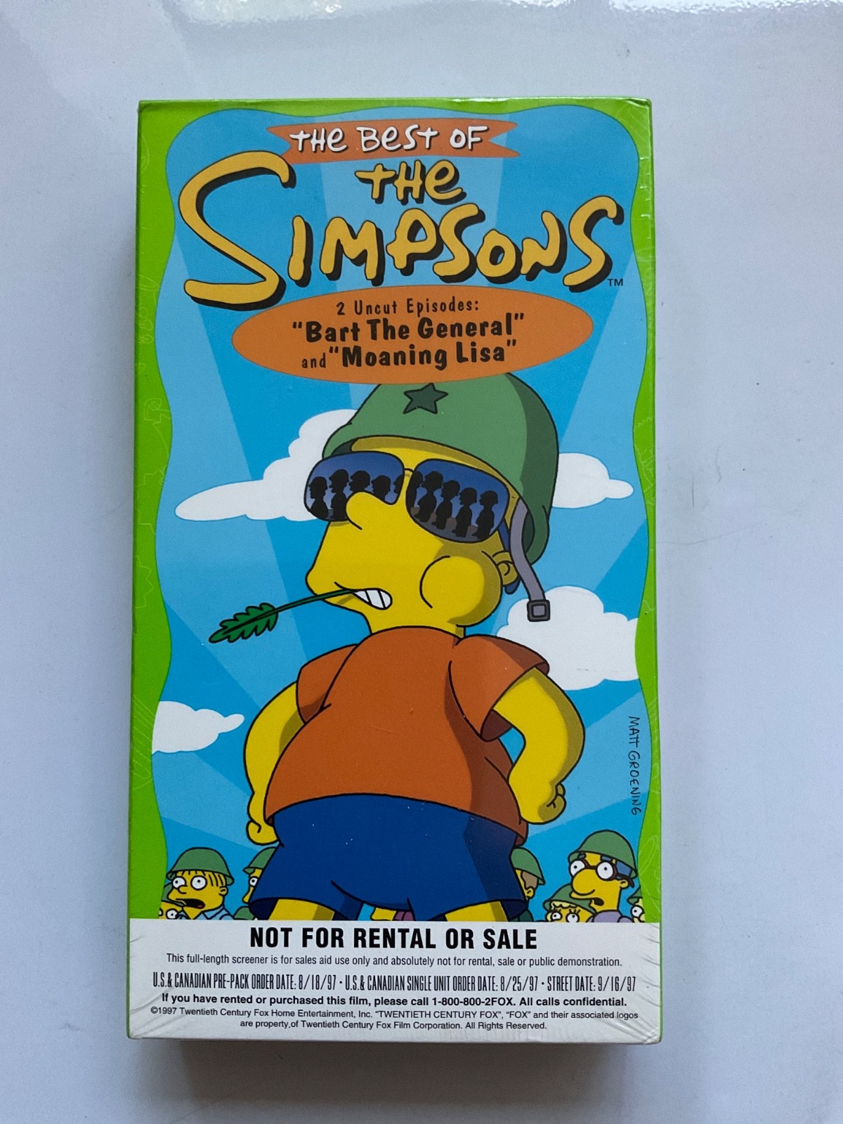 The Best of the Simpsons Volume 2 VHS Tape 1997 Promotional