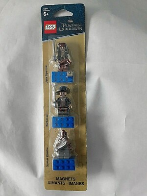 Lego Disney Pirates Caribbean  Magnets 853191 Sparrow Barbossa NEW