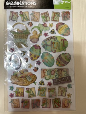 Easter Sunday creative imaginations stickers. Multicolor. Easter Sunday. Holiday