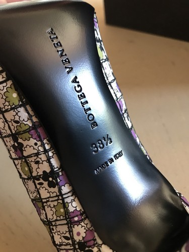 Pre-owned Bottega Veneta $820  Women's Leather Shoes Flow. Print Multi- Color 8.5 Us In Multicolor