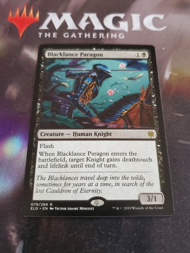 Blacklance Paragon 2x FOIL ELD MTG Throne of Eldraine Rare MINT black Blacklance Paragon 2x FOIL ELD MTG Throne of Eldraine Rare MINT black