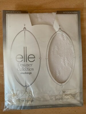 Elle Designer Collection Stockings - White - To fit 8.5''-11'' Foot E726 BNWT NEW
