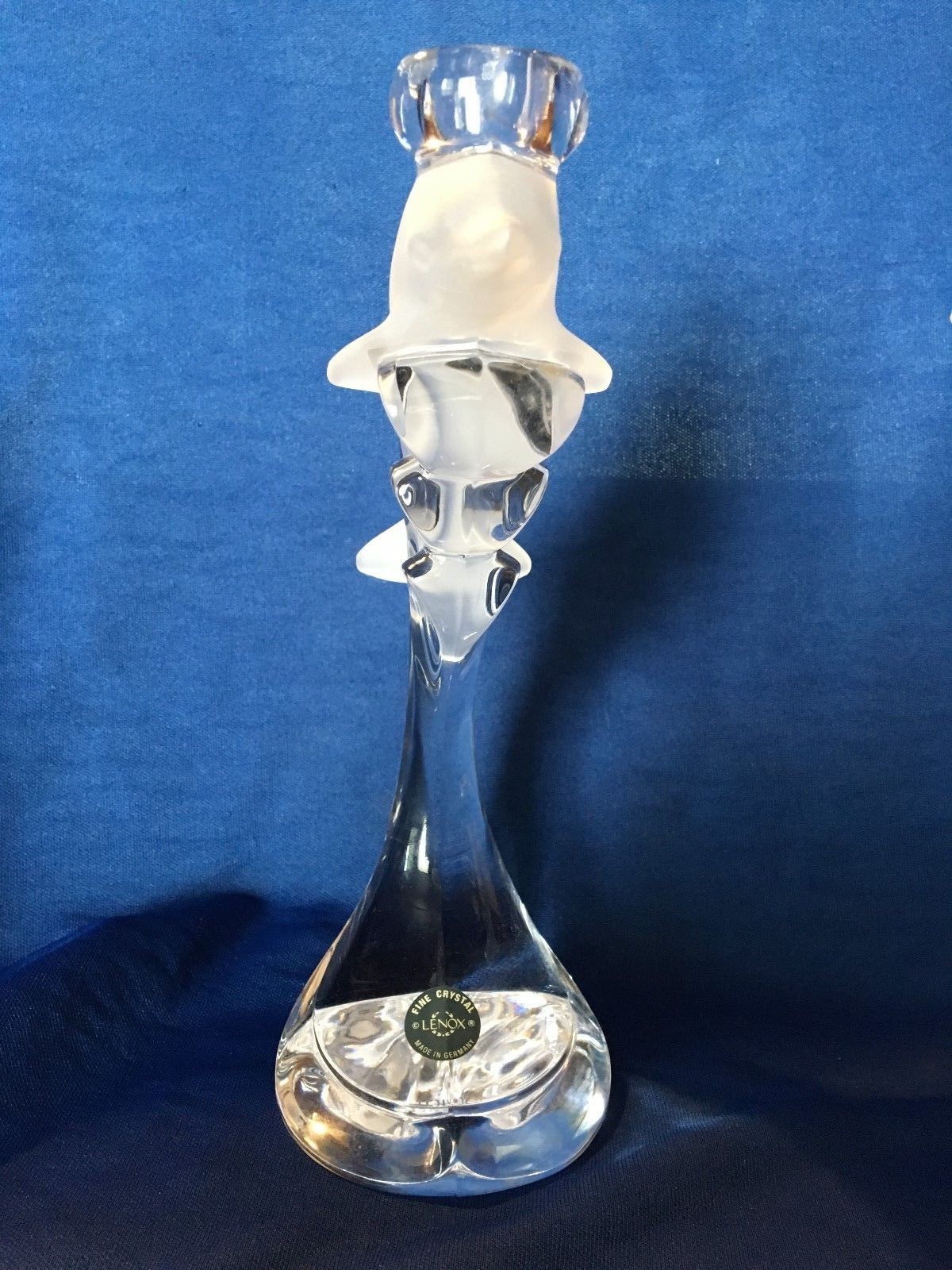 Lenox Crystal Candleholder Dolphin pair Fine Crystal ~ Made in Germany