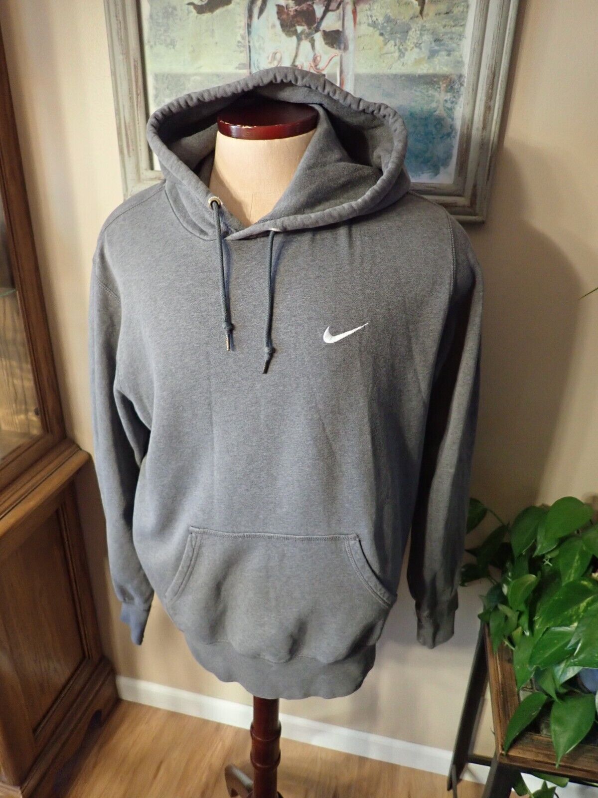Vintage Nike Blue Tag Hoodie Mini Swoosh Men's Sz XL Dark Vintage Nike Blue Tag Hoodie Mini Swoosh Men's Sz XL Dark