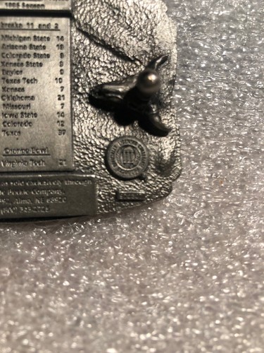 Nebraska Cornhuskers Football Buckle 1996 First Year Of BIG 12