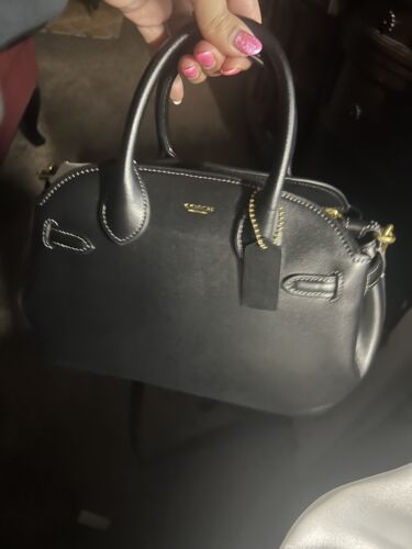 COACH CU066 Empire Carryall Bag 26 Black Outlet New Leather COACH CU066 Empire Carryall Bag 26 Black Outlet New Leather