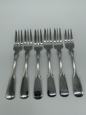 WMF Spaten Spatenform Cromargan  6 Kuchengabeln Dessertgabeln für 6 Personen