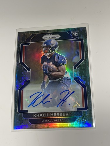 2021 Panini Prizm Rookie Autographs #425 Khalil Herbert Camo