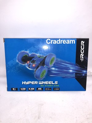 Cradream Hyper Wheels RC Stunt Car 1:28 2.4GHz w/Remote Control & Lights