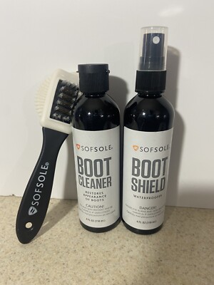SofSole Boot Care Kit. Complete Care For Boots. Boot Shield And Cleaner
