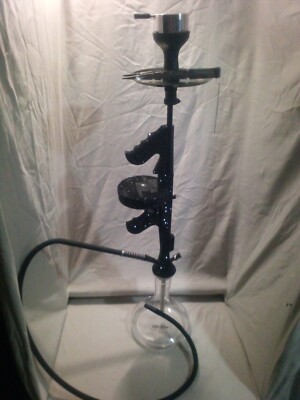 Vadra The Typewriter Pro Hookah Tommy Gun Black Rhinestones NEW OPEN BOX