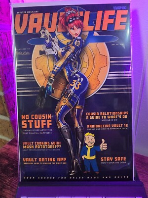 White Widow #3 Signed Jamie Tyndall Fallout Magazine Cover COA Error Print