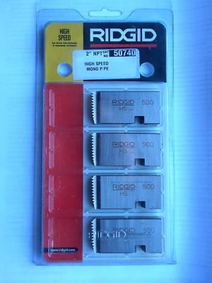RIDGID 50740 2'' NPT MONO 500 PIPE THREADING DIES RH HS HIGH SPEED STEEL NEW