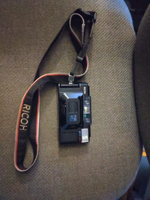 Vintage Ricoh Black FF-3 AF Super Point & Shoot 35mm Film Camera w/ Strap 