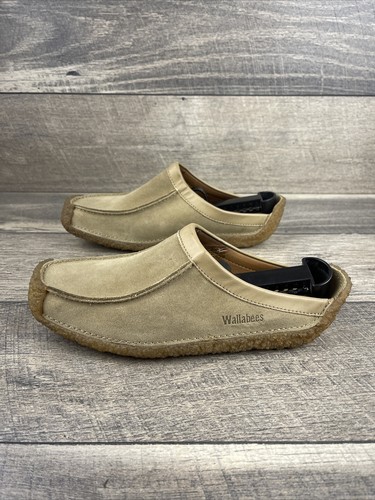 Clarks Originals Wallabees Brown Leather Slip On Loafers