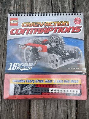 New LEGO Crazy Action Contraptions 16 Projects 7+ Instructional Book Klutz 2008