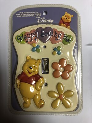 Disney Winnie The Pooh Light Switch Cover Wall Plate ''Happy Beeing Me  NEW