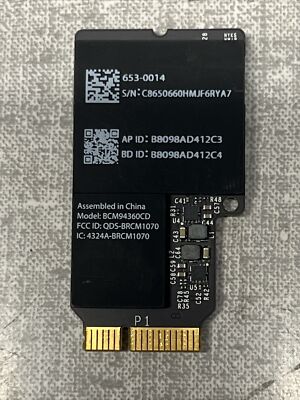Apple Broadcom BCM94360CD 802.11ac mini PCI-E WiFi WLAN Bluetooth 4.0 Card