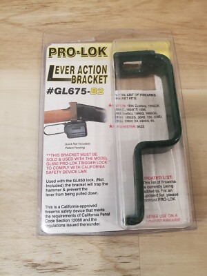 New PRO-LOK Lever Action Bracket #GL675-B2 (Used With GL650 Trigger Lock)
