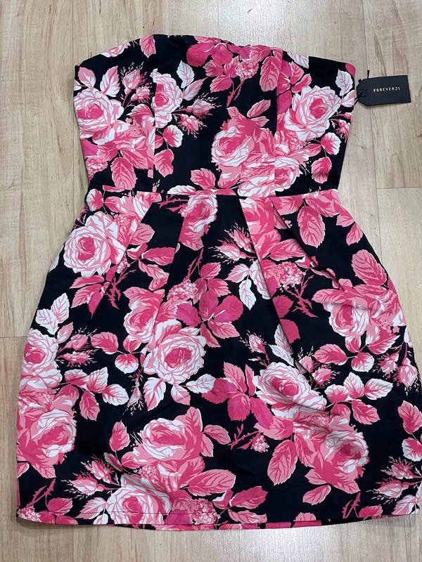 strapless open back dress Maya Frosted Pink Bardot Embellished Midi Dress – Maya Deluxe main image 1